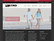 Tablet Screenshot of metrofootanklepc.com